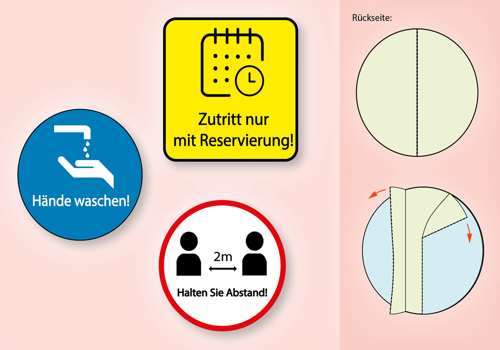 Etiketten - Hinweisaufkleber