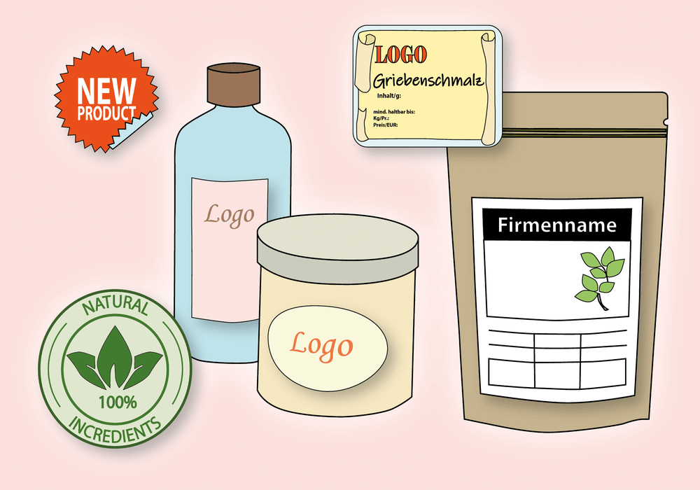 Etiketten - Produktaufkleber